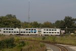 Metra 1372 makes it's station stop in Matteson Illinois